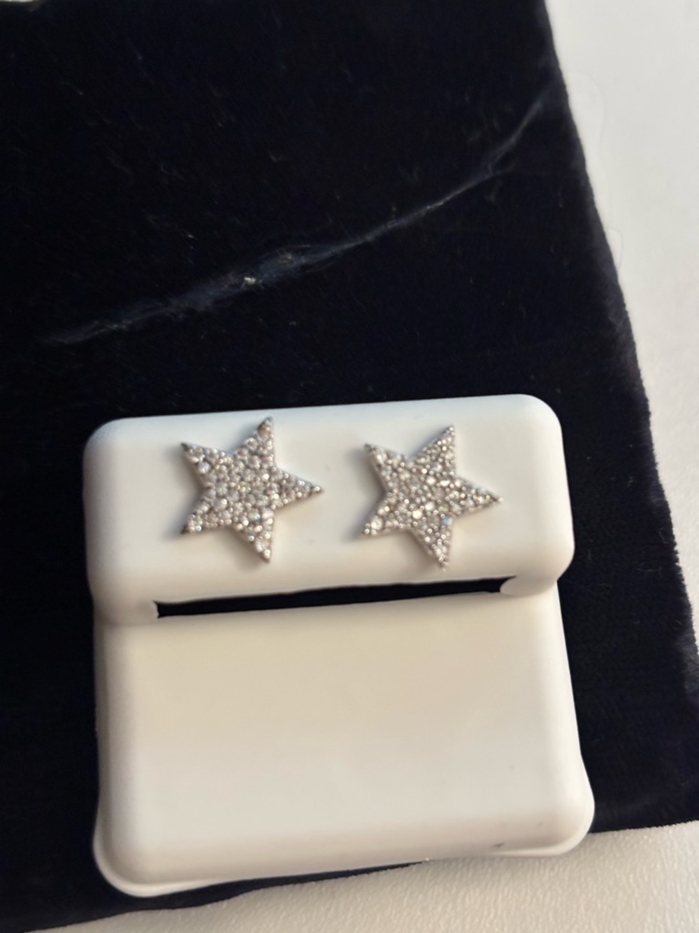 Silver Moissanite Star Stud Earrings - Sparkling Silver Starburst